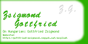 zsigmond gottfried business card